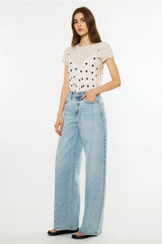 Kancan Low-Slung Wide Barrel Jeans