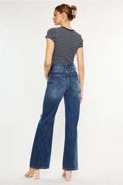 KanCan High-Rise Distressed Knee Bootcut Jeans