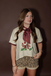 Lucky Horseshoe Twilly - Maroon