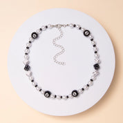 8-Ball and Dice Beaded Charm Necklace