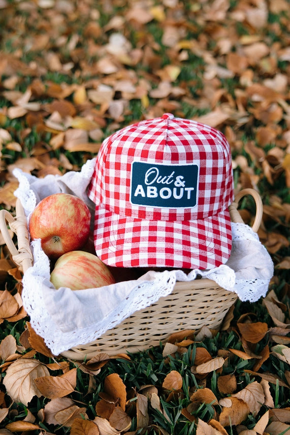 Out & About Gingham Patch Trucker Hat