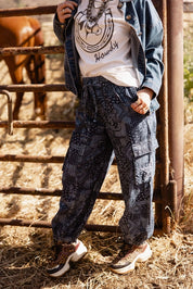 Paisley Bandana Print Jogger Pants