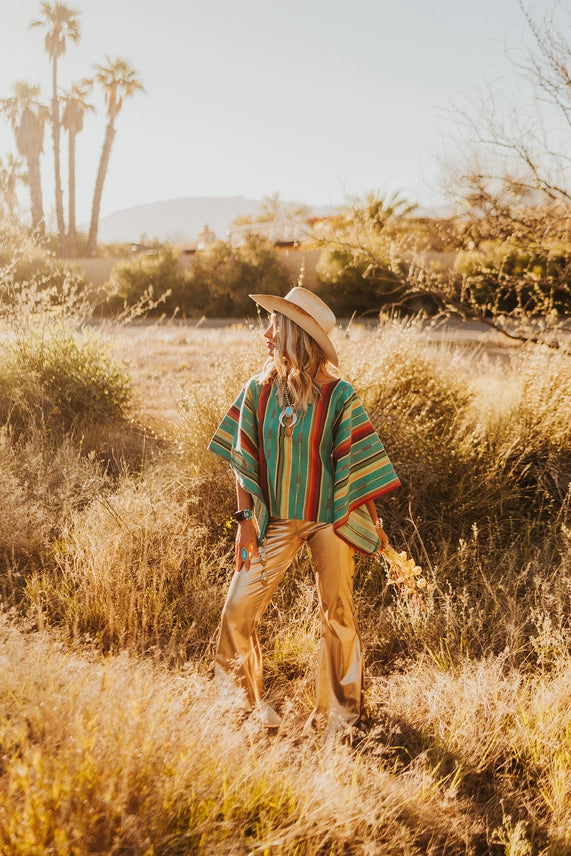 Painted Canyon Serape Poncho Top