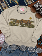 Pasture Angus Cattle Graphic SweatshirtSandS