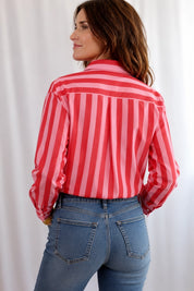 Prairie Rose Stripe Button Up