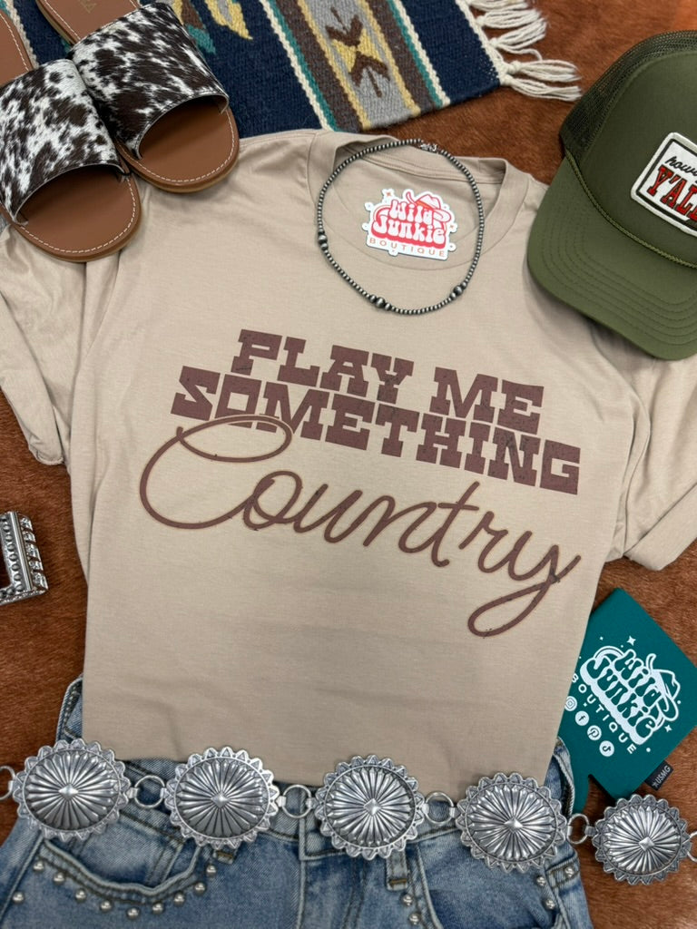 Play Me Something Country Graphic TeeTan