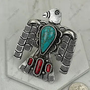 XL Blue Turquoise Thunderbird Ring