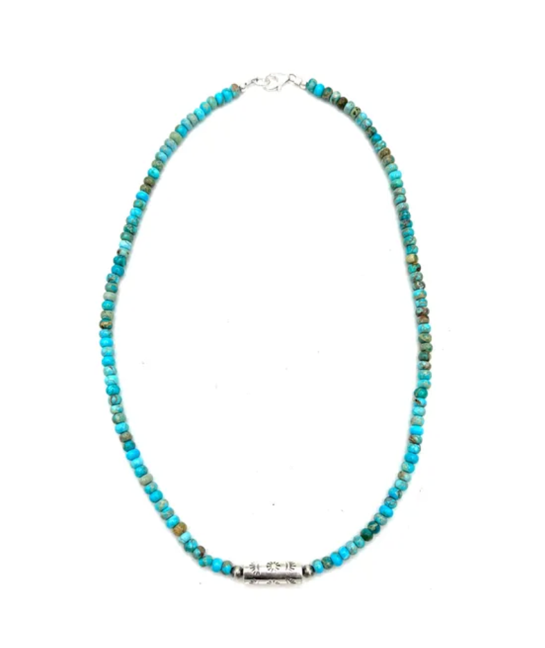 Authentic Kingman Barrel Bead Choker