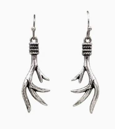 Deer Antler Dangle Earrings