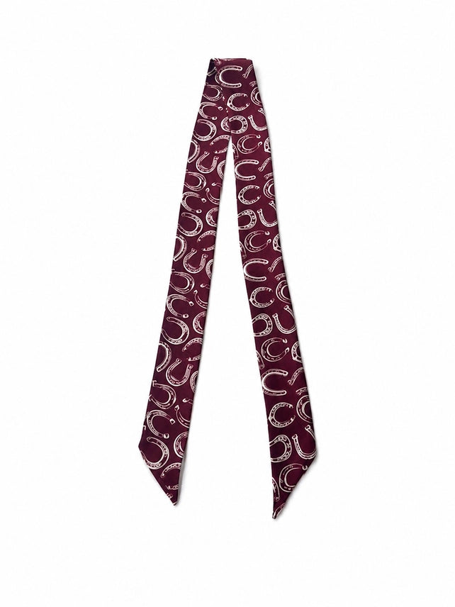 Horseshoe Trail Twilly Scarf - Maroon
