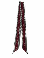 Horseshoe Gingham Twilly Scarf - Maroon