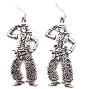 Western Dancing Cowboy Dangle Earrings