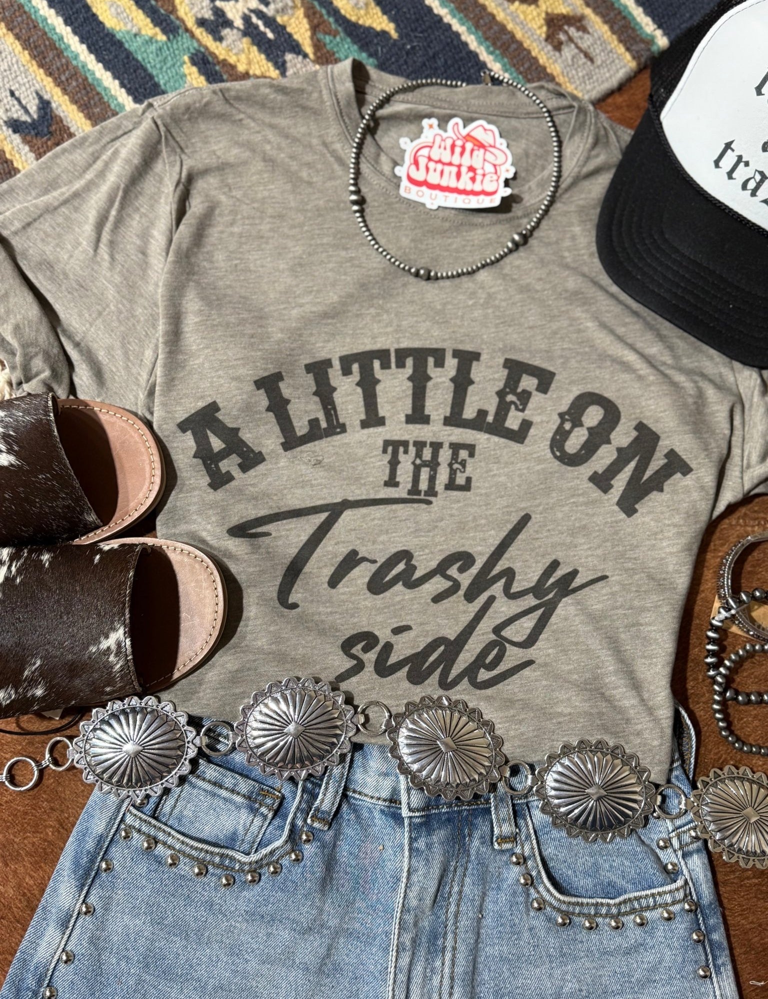 A Little On The Trashy Side Graphic TeeOlive AshS