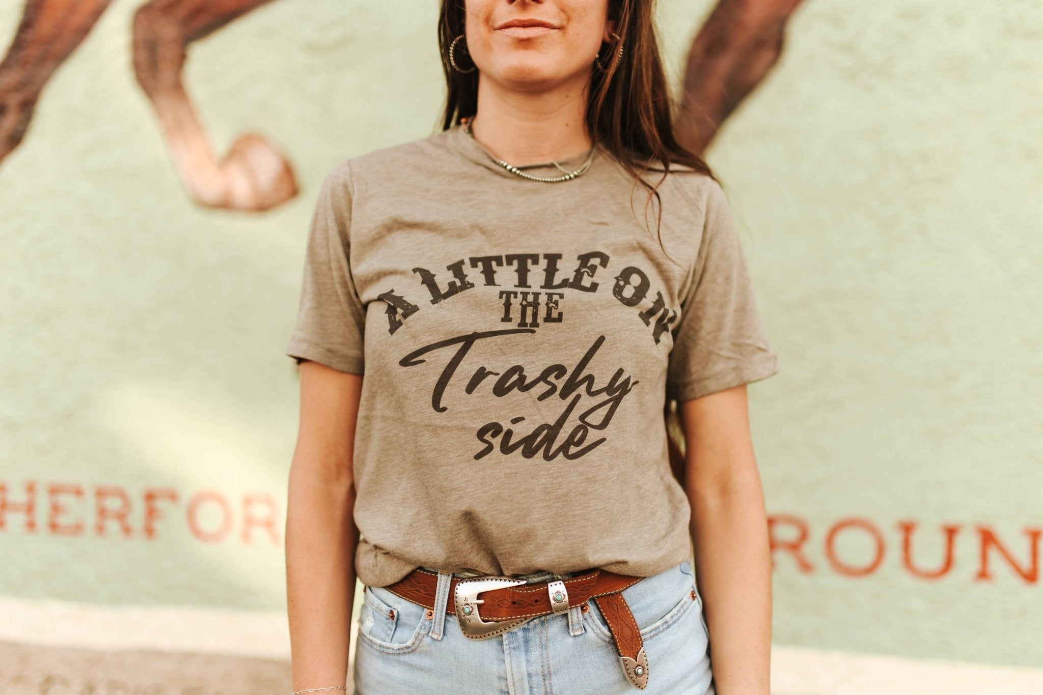 A Little On The Trashy Side Graphic TeeOlive AshS
