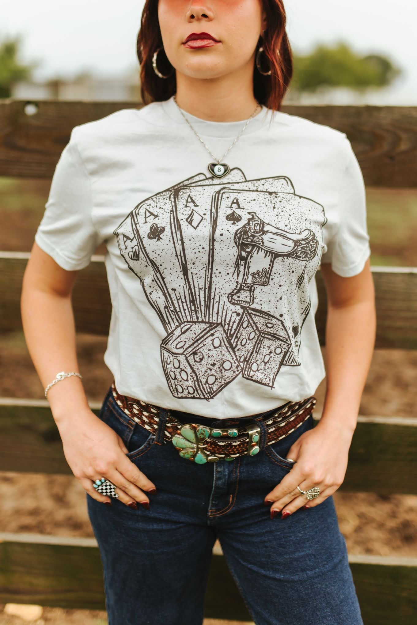 Aces And Dice Graphic TeeCool GreyS
