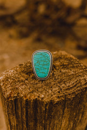 Adjustable Large Turquoise Stone RingTurquoiseOS