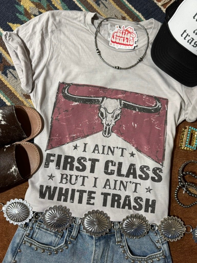 Ain't First Class Graphic TeeCool GreyXS