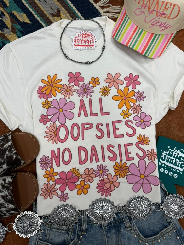 All Oopsies No Daisies Floral Graphic TeeNaturalS