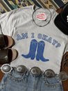 Am I Okay Graphic TeeCool GreyXS