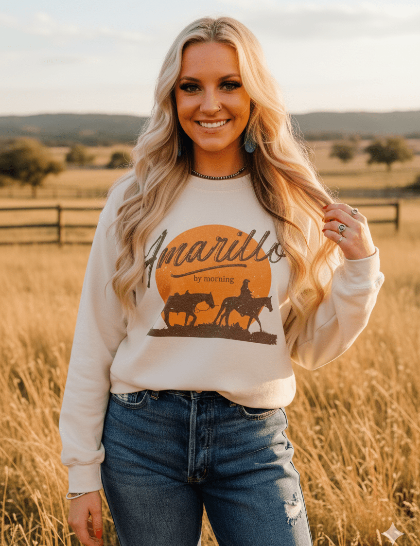 Amarillo by Mornin' Western Graphic SweatshirtSandS