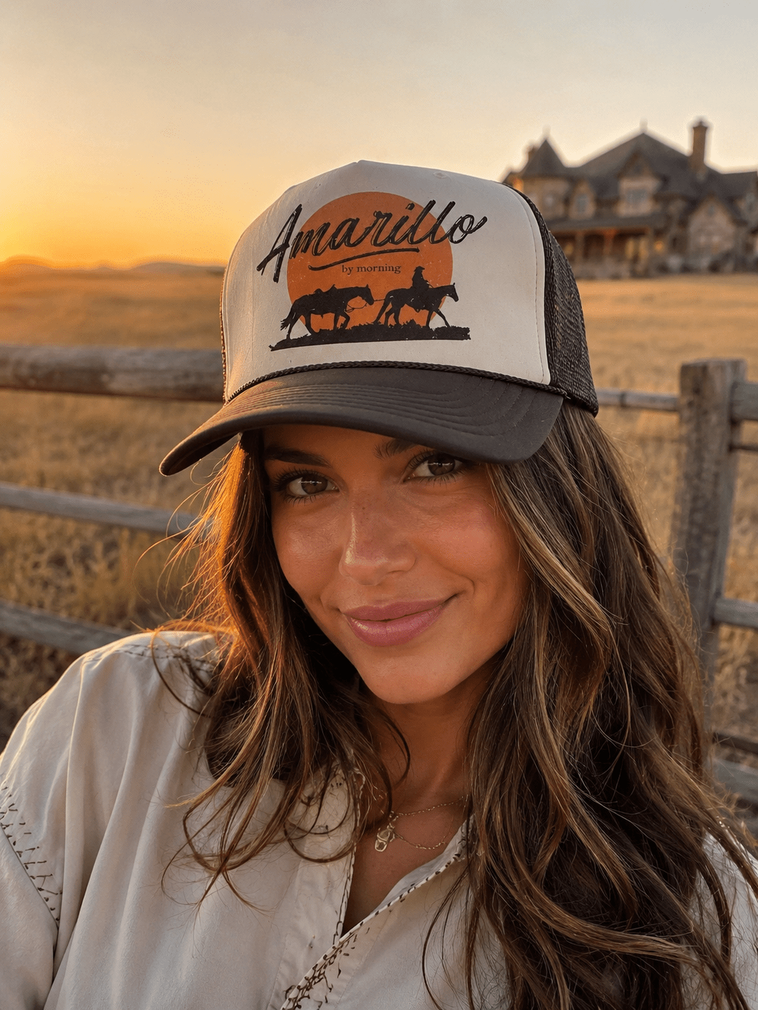 Amarillo By Morning Trucker HatBrown & Tan
