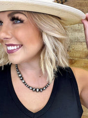 Amarillo Desert Silver Beaded Necklace
