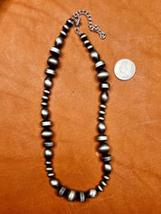 Amarillo Desert Silver Beaded Necklace