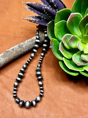 Amarillo Desert Silver Beaded Necklace