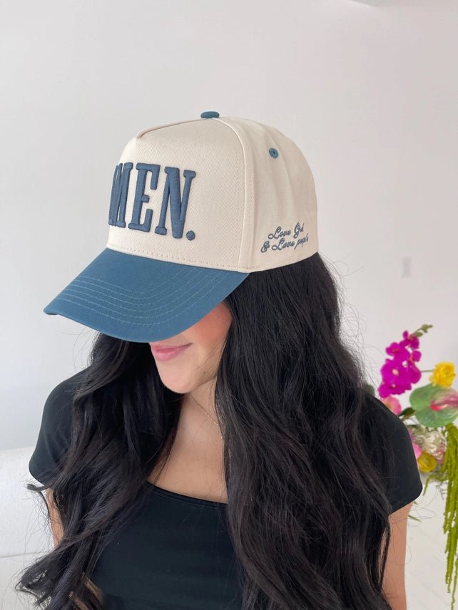 Amen Love God and People Embroidered Trucker Hat