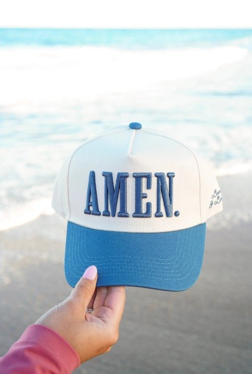Amen Love God and People Embroidered Trucker Hat