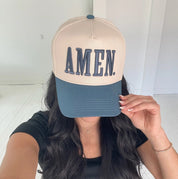 Amen Love God and People Embroidered Trucker Hat