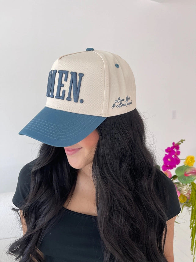 Amen Love God and People Embroidered Trucker Hat