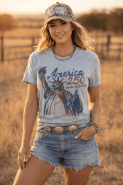 America 250 Years of Liberty Graphic TeeStonewash DenimS