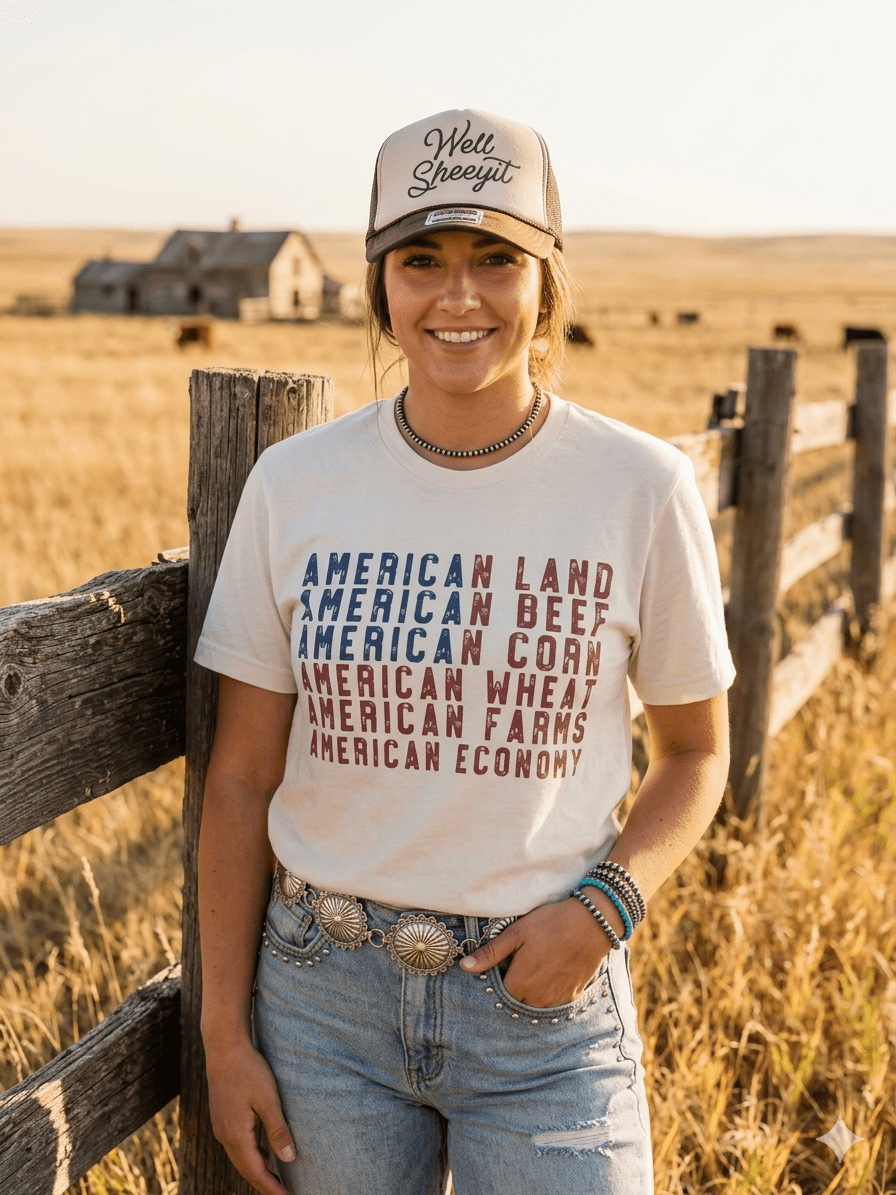 American Land Graphic TeeNaturalS