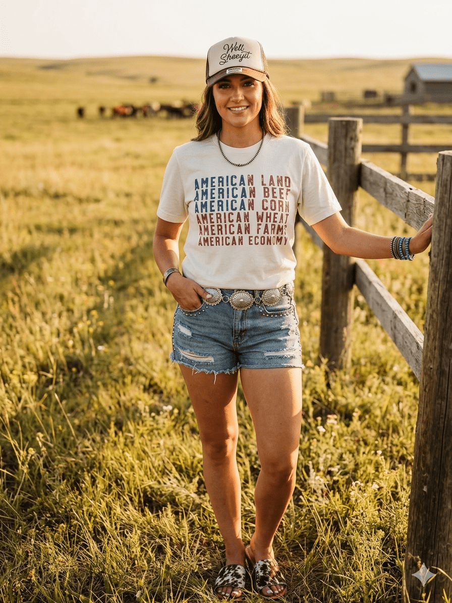 American Land Graphic TeeNaturalS