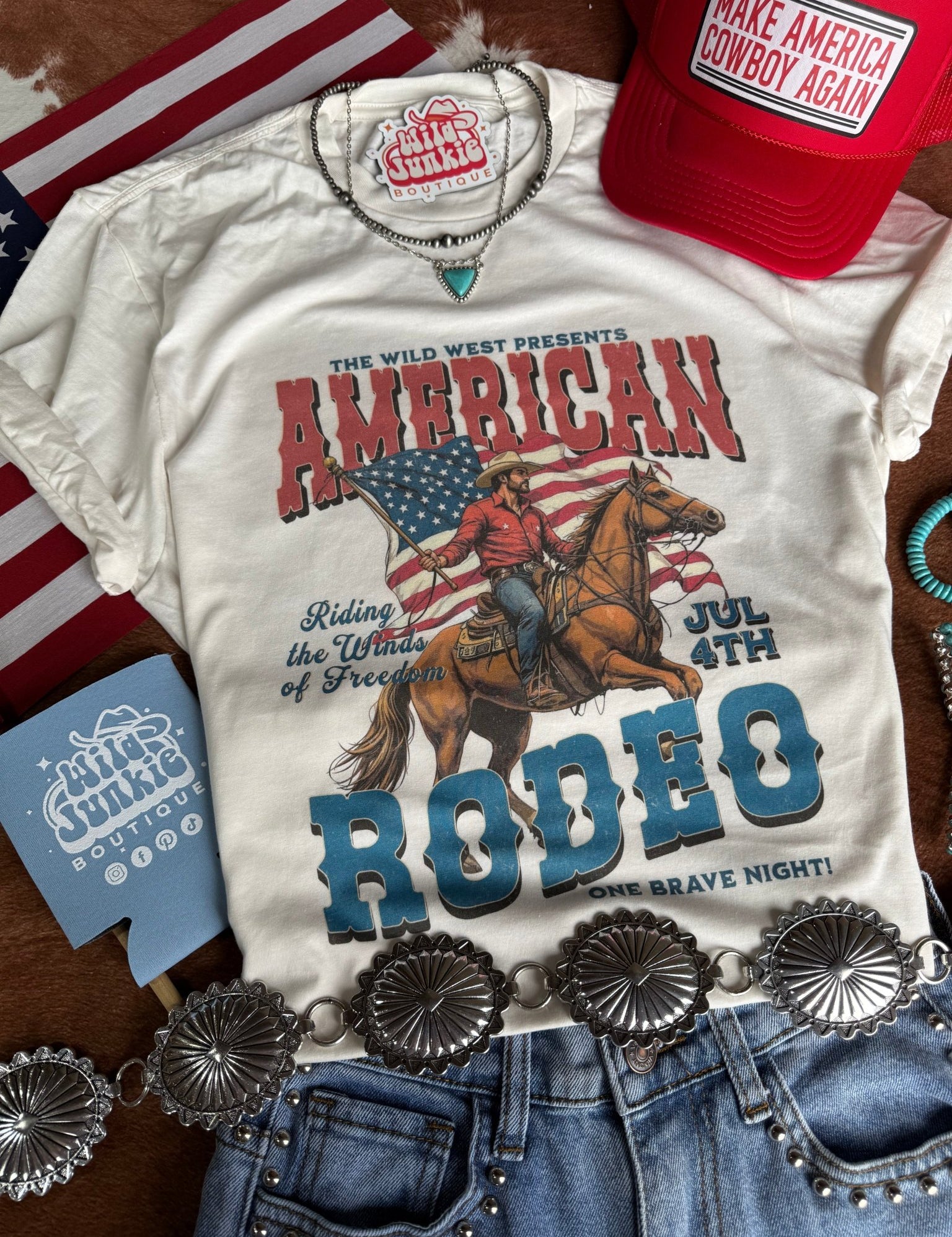 American Rodeo 4th July Graphic TeeAdd tee color hereS