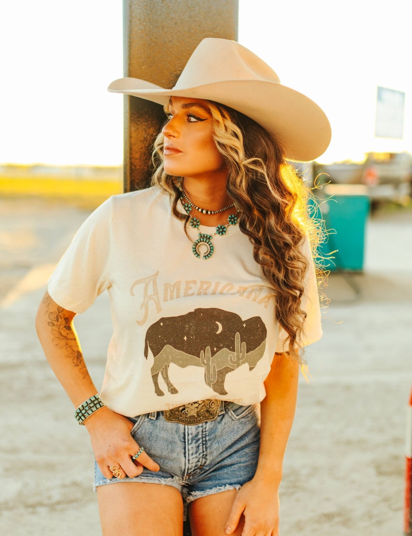 Americana Wild West Graphic TeeNaturalS