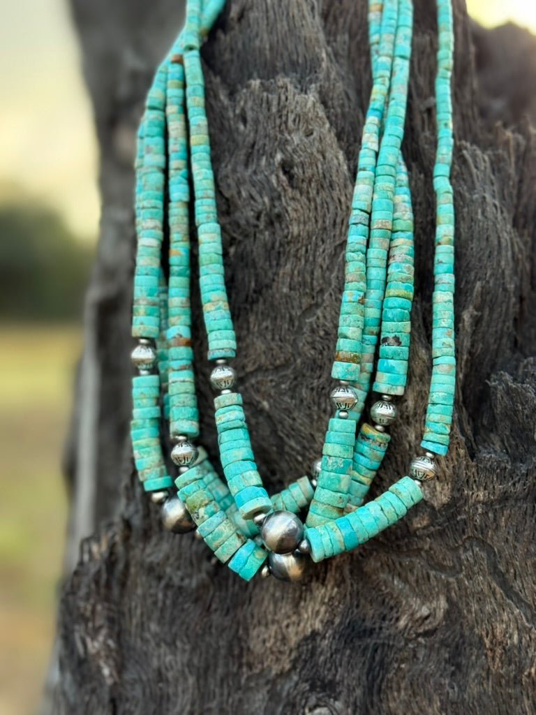 Arizona Sky Kingman Turquoise Heishi Necklace