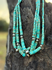 Arizona Sky Kingman Turquoise Heishi Necklace