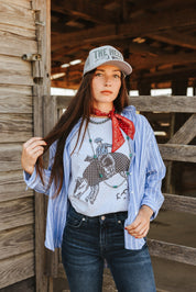 Armadillo Rodeo Graphic TeeLight AshS