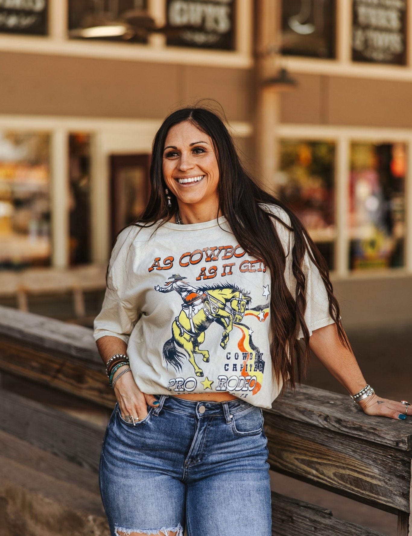 As Cowboy As It Gets Oversized Graphic TeeS