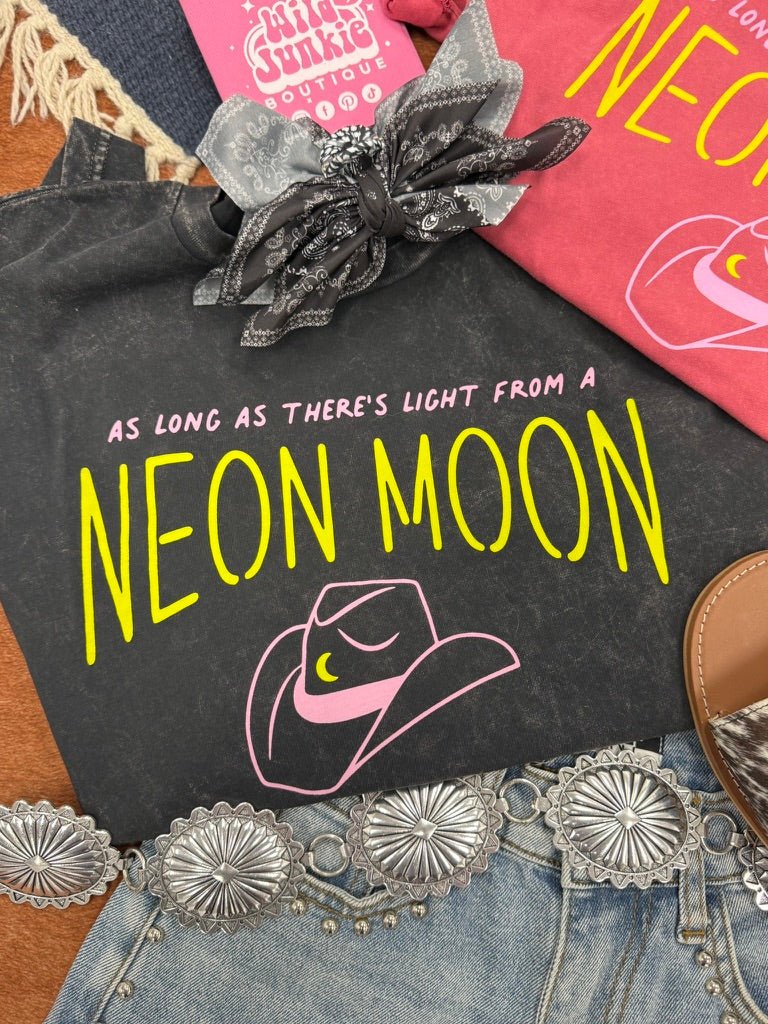 As Long As There's Light from A Neon Moon Graphic Tee - BlackS