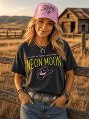 As Long As There's Light from A Neon Moon Graphic Tee - BlackS