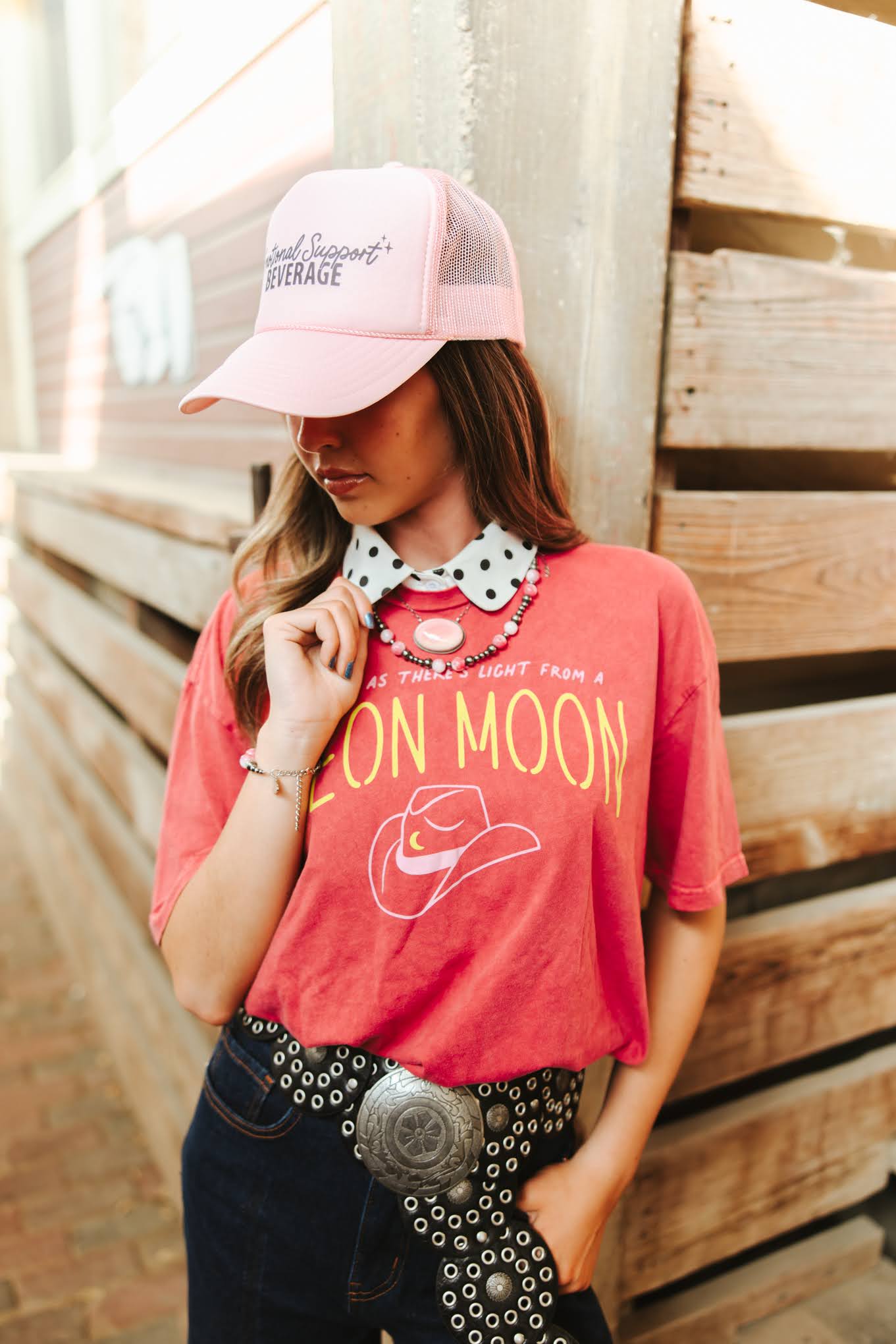 As Long As There's Light from A Neon Moon Graphic Tee - RedS