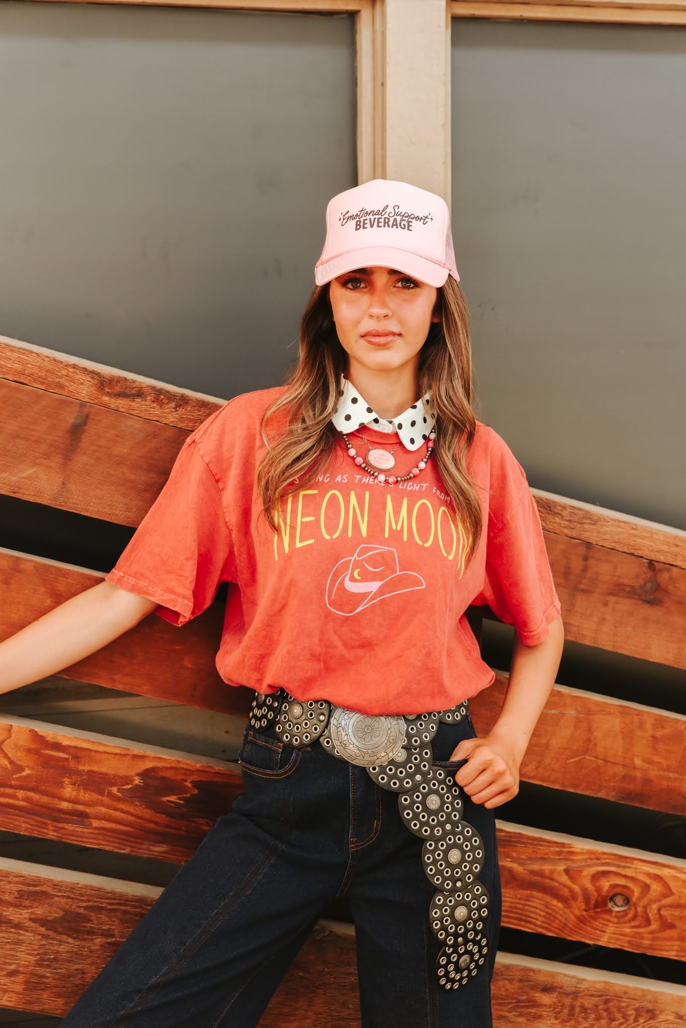 As Long As There's Light from A Neon Moon Graphic Tee - RedS