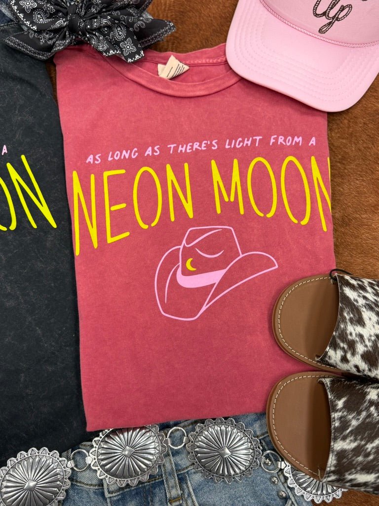 As Long As There's Light from A Neon Moon Graphic Tee - RedS