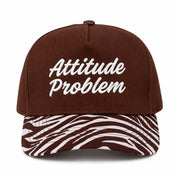 Zebra Attitude Problem Embroidered Trucker Hat