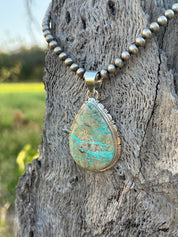 Authentic Boulder Turquoise Teardrop Set