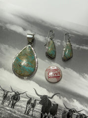 Authentic Boulder Turquoise Teardrop Set
