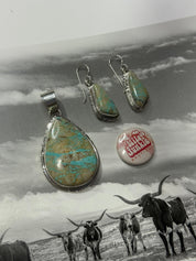 Authentic Boulder Turquoise Teardrop Set